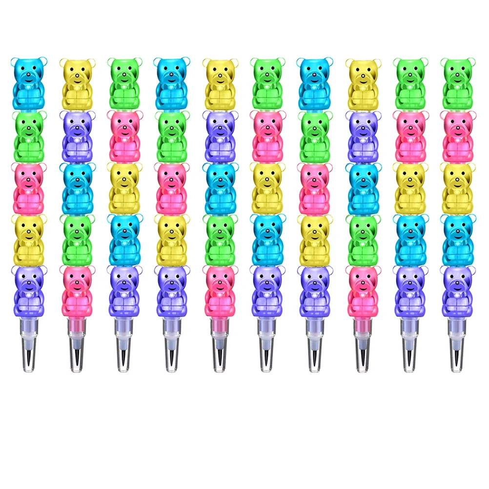 

Stackable Pencils Stacker Swap Pencils Plastic Bear Pencils In Stacking Colored Pencils