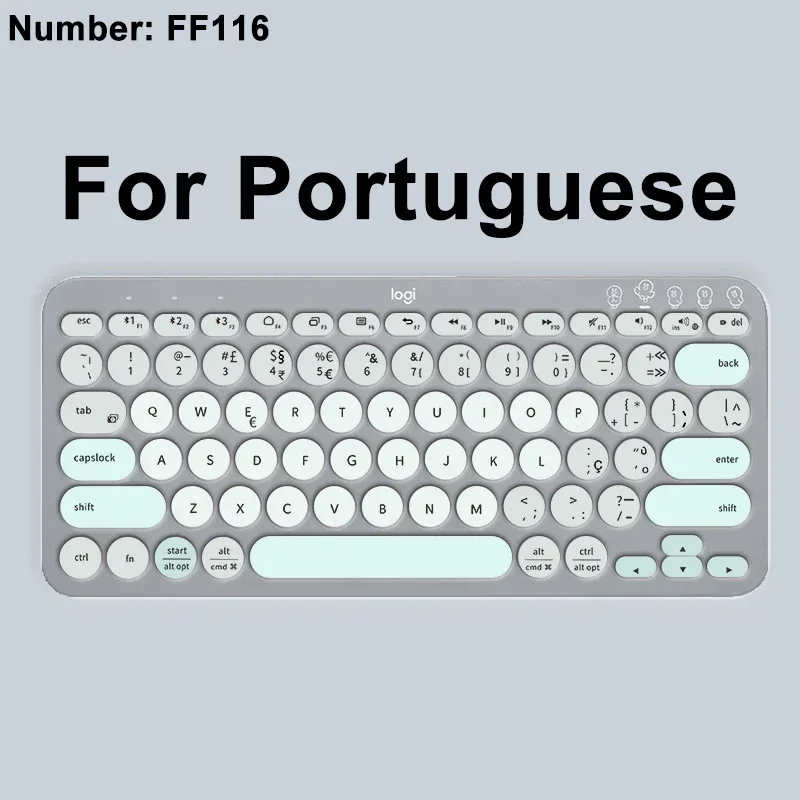 Universal Silicone Keyboard Protector Skin Film - Clear Pink with Multilingual Layout