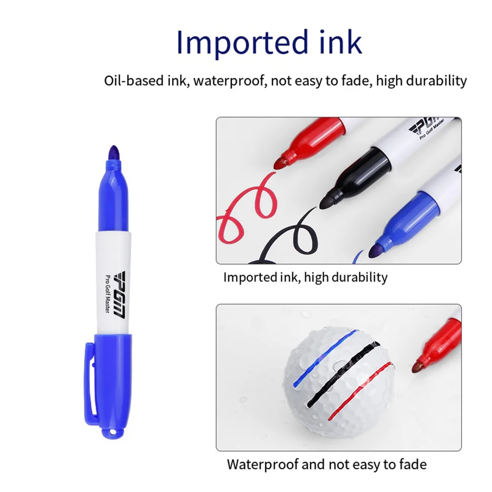 Golf Ball Marker Thread Drawing Line Tool Portable Special Marking Pen Waterproof Ink Not Easy to Fade