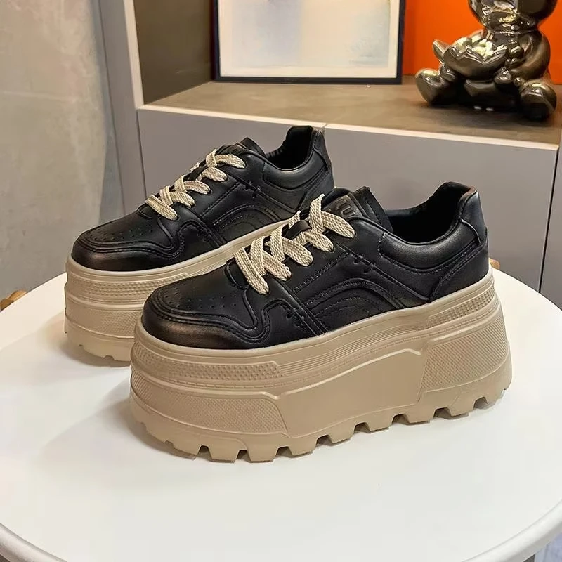 Platform Womens Shoes Non-slip Women Running Shoes Designer Vulcanized Shoes Lace-up Wear-resistant Sneakers for Women 2025 New 2