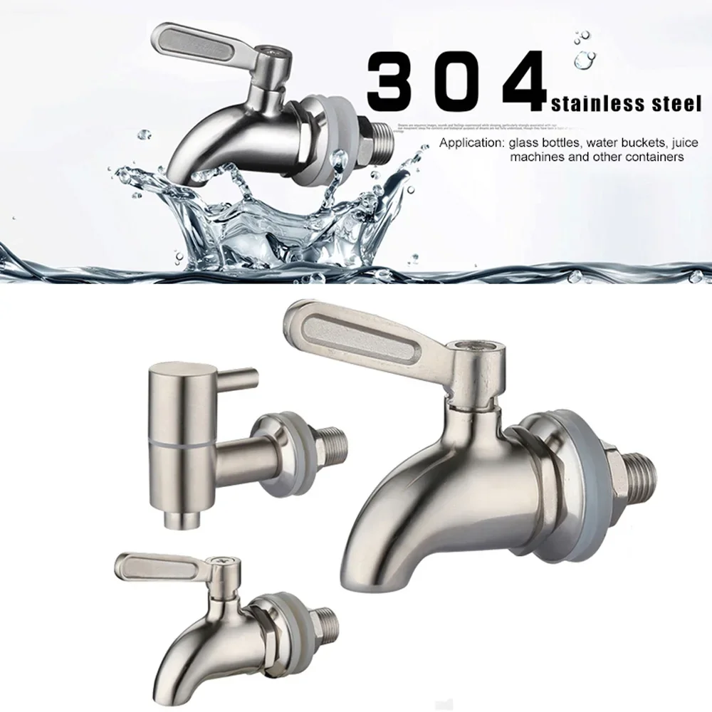 Stainless Steel Wine Barrel Faucet High Temperature Resistance Water Dispenser Spigot Convenient Juice Beverage Tap beverage dispenser faucet brewing faucet