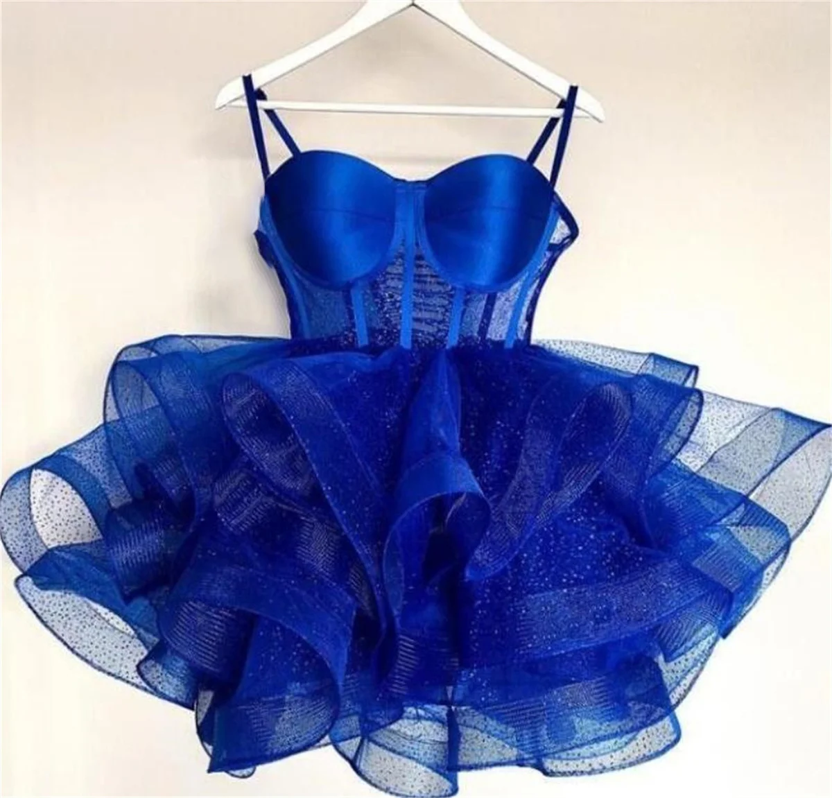 fitted lace wedding dress A-Line Sweetheart Purple Sequin Short Homecoming Dress #sea100 – SELINADRESS main image 1