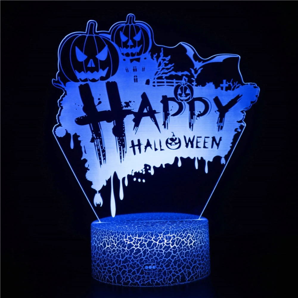 

Nighdn Pumpkin Happy Halloween Night Light 7 Color Changing Acrylic Night Lamp Bedside Table Decoration Halloween Gift for Kids