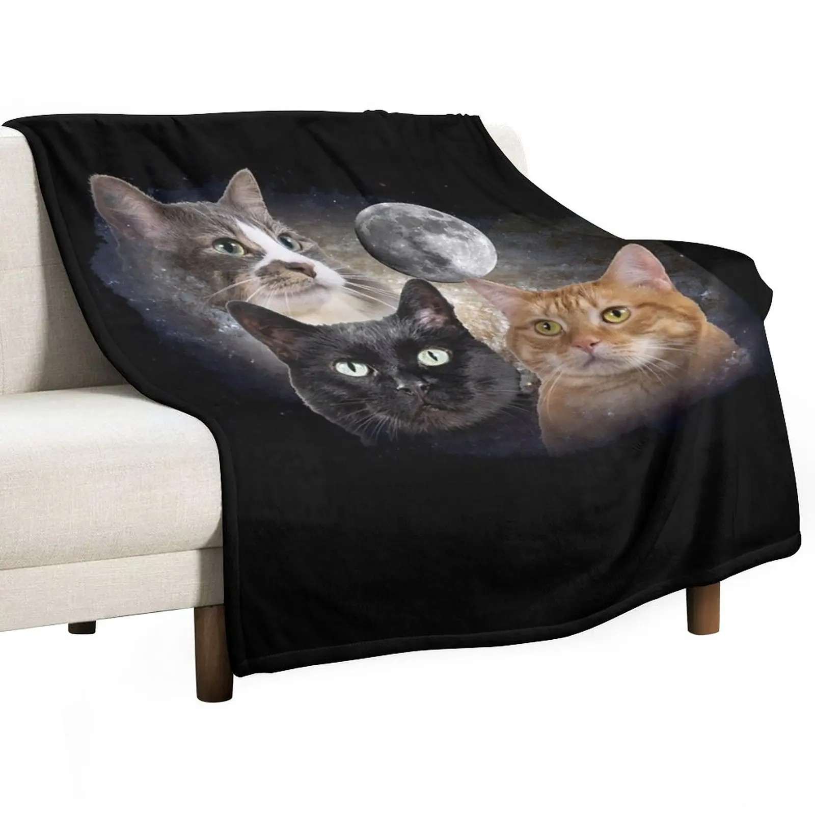 

New Cute Cats in Space Throw Blanket Decorative Throw Blanket wednesday anime