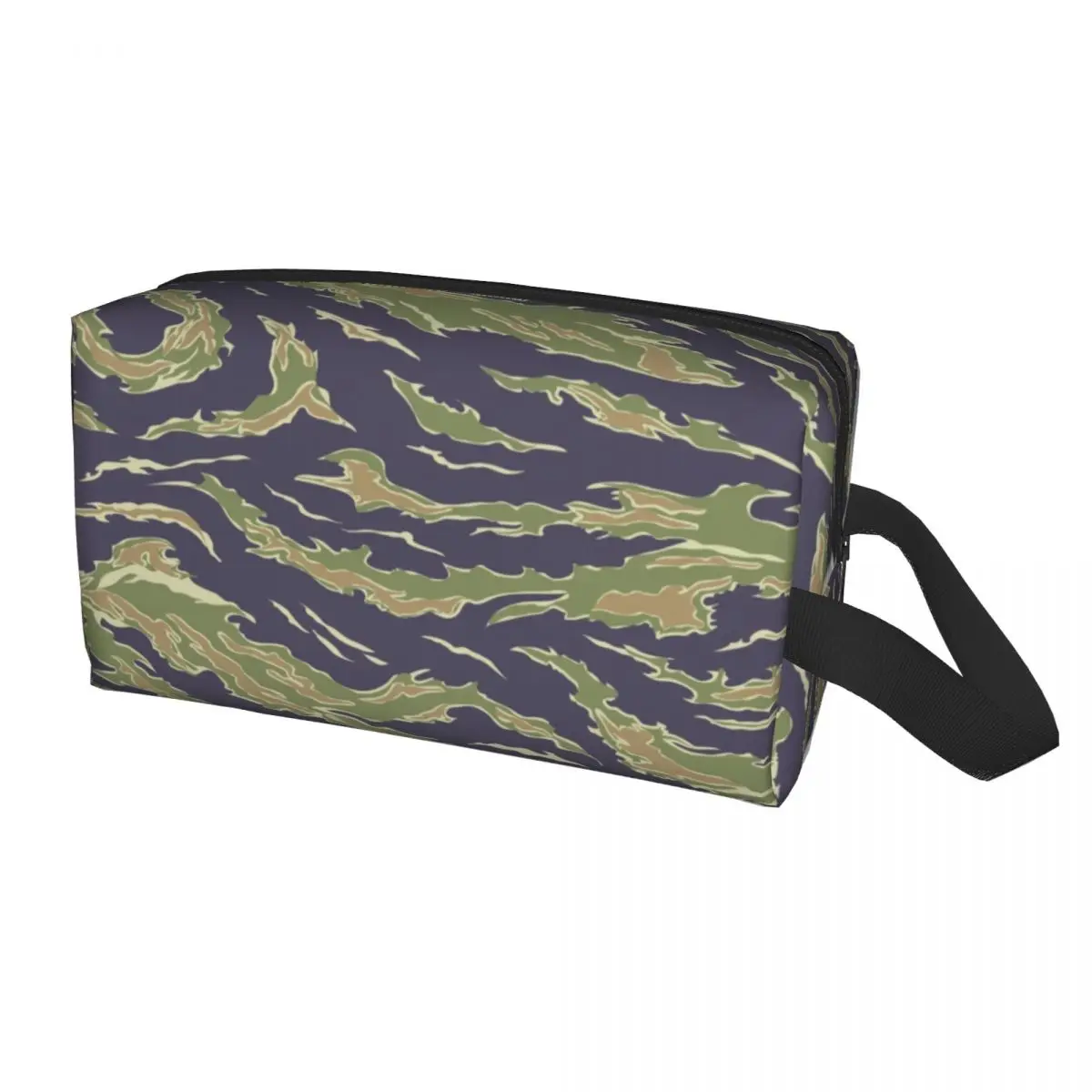 

Kawaii Tiger Stripe Camo Travel Toiletry Bag Women Army Camouflage Makeup Cosmetic Organizer Beauty Storage Dopp Kit