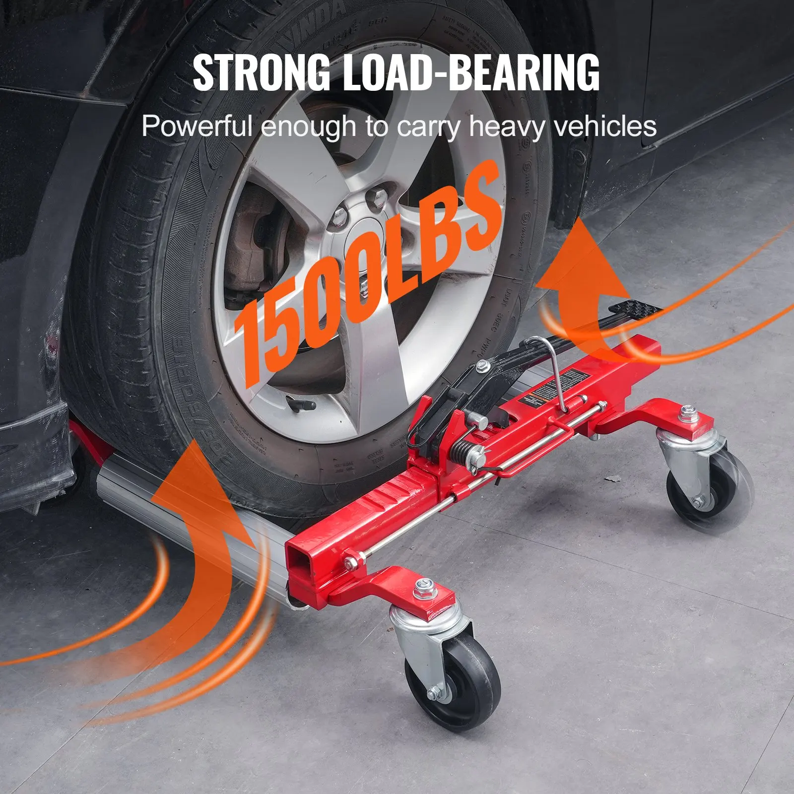 New Car Mover Universal Wheel Car Mover Mechanical Property Road Rescue Trailer Clearing Tool Wheel Dolly 1500 Lbs
