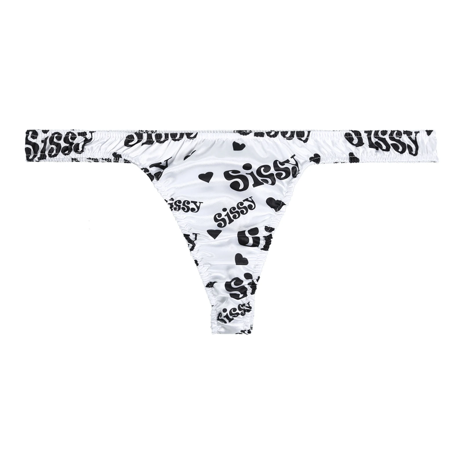 MSemis Men Sissy Underwear Brief Hot Lingerie Shiny Ruffled Low Rise High Cut Exotic Bikini Thong Underwear Panties Sleeepwaer