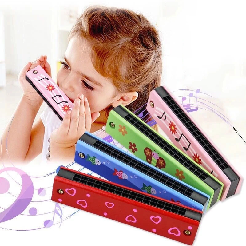 

New Children 16 orifice organ Wooden Harmonica Musical Instrument Toys Early Educational Beginners Kindergarten kids toy gifts