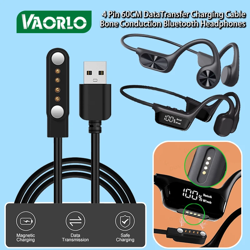 Magnetic Charging Cable For MONODEAL DG10 Pro Headphones - 60cm Replacement USB Charger