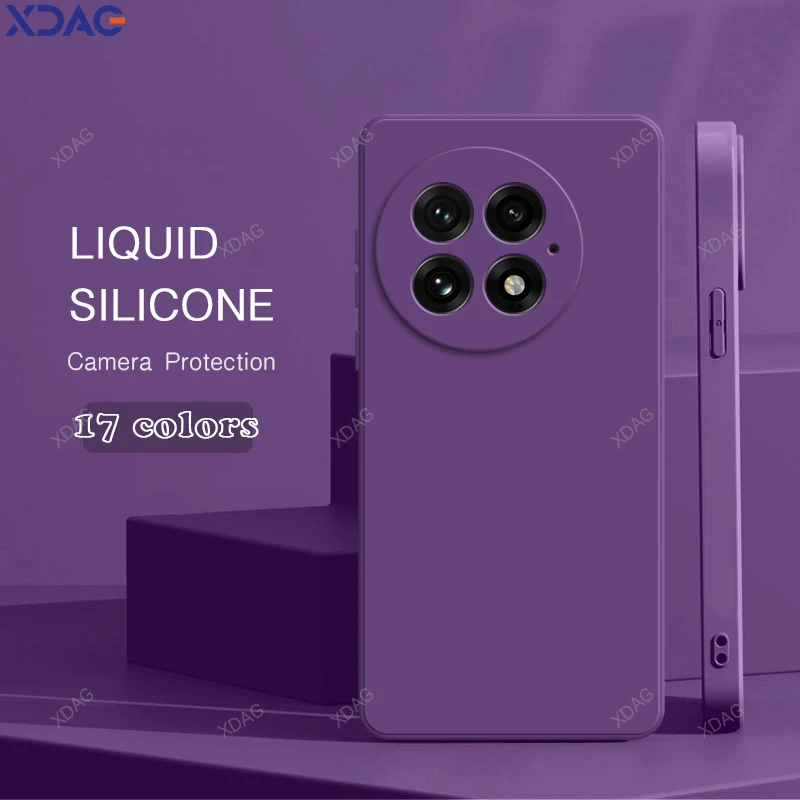 Premium Liquid Silicone Phone Case with Lens Protection - Classic Back Cover Accessory