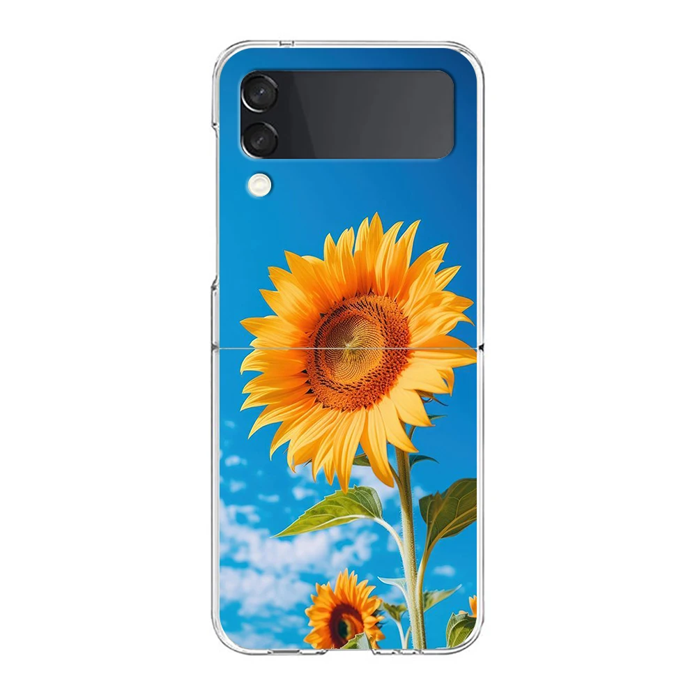 Sunflower Yellow Hard Folding Clear Phone Case