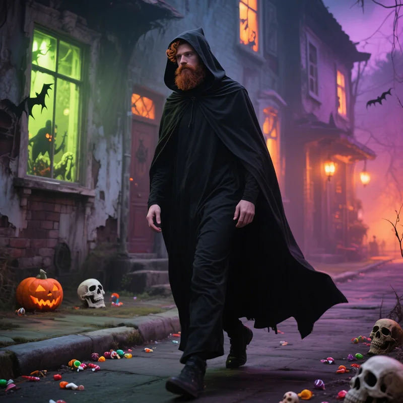 120-140cm Black Long Hooded Cape for Halloween Party Witch Costume Cosplay Props Performance Supplies Death Cloak Dress Up Cloth