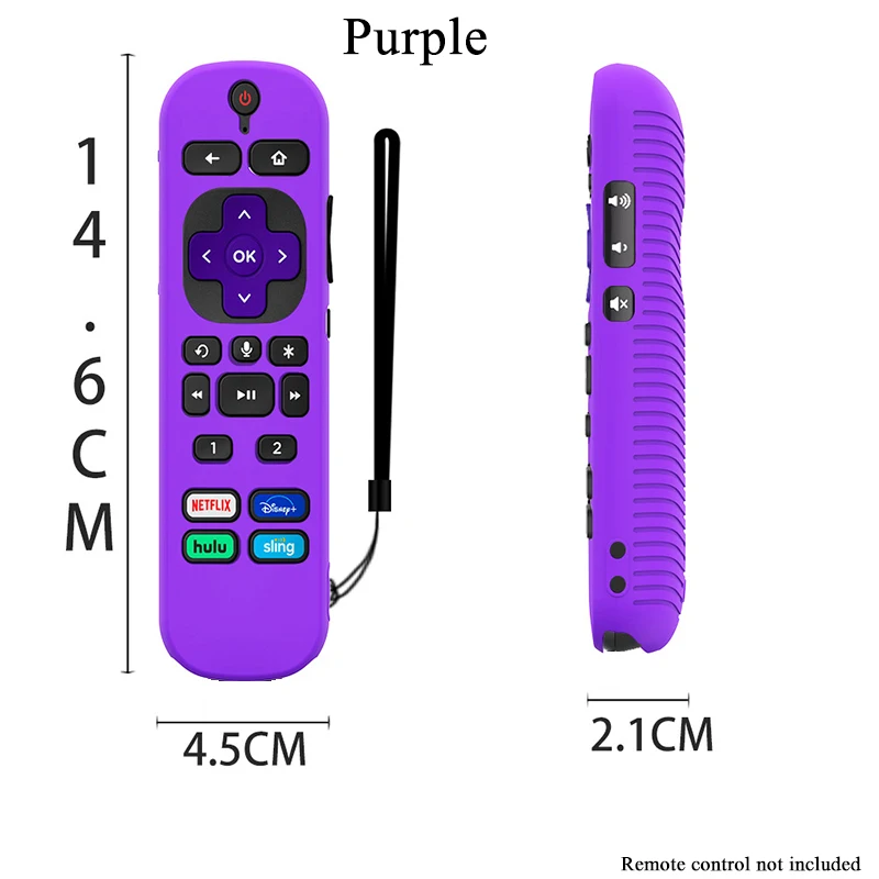Silicone Remote Case Silicone Case Protective Cover For TCL Roku Voice Remote Pro TV Remote Control Sleeve Protector Dustproof All-Inclusive