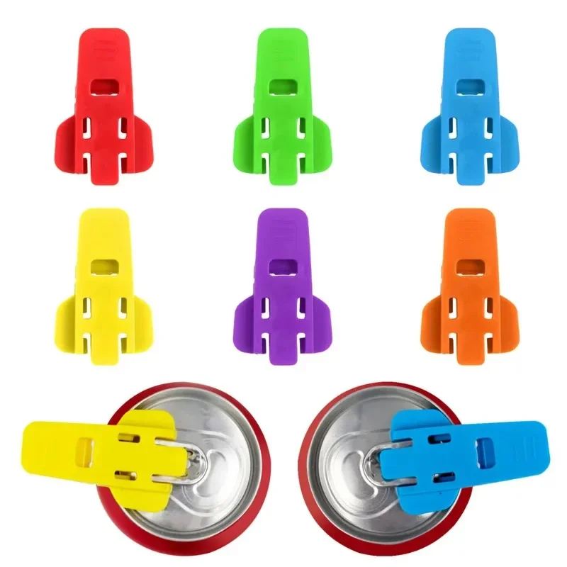New 6PCS Simple Bottle Opener Reusable Easy Can Opener Sealed Drink Beer Cola Opener Lid Remover Kitchen Supplies Camping Tools