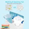 Portable Washing Machine Twin Tub 26 Lbs Capacity, 18 Lbs 8 Lbs Spinner, Compact Control Knobs Timer Function 6