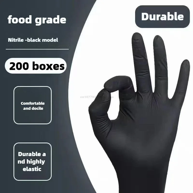 Kitchen Gloves Disposable Nitrile Latex Gloves Black Washing Tableware Housework Car Industry Gardening Pet Care Cooking Tools disposable gloves disposable nitrile gloves