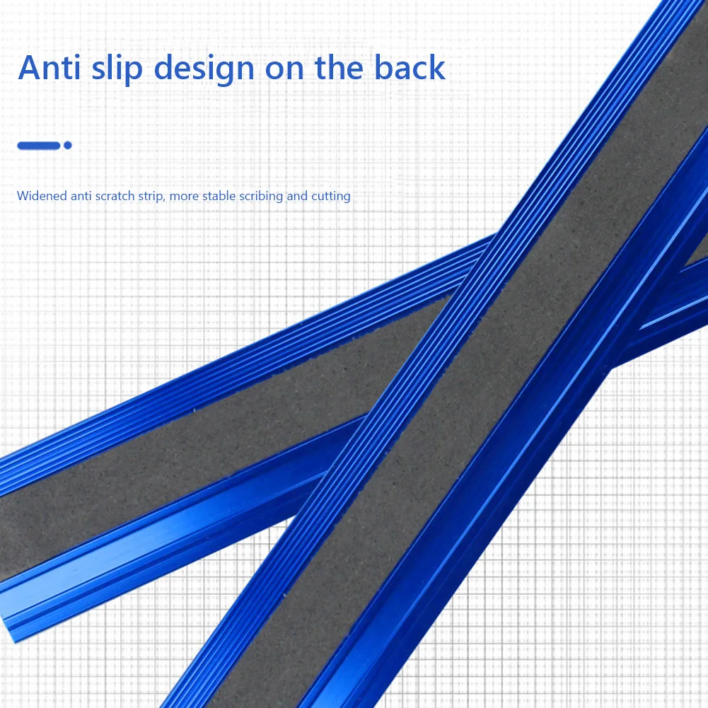 20/30cm Protective Ruler Metric Ruler Aluminum Alloy Straight Cutting Non-slip Cutting Rule Gauge For Measuring
