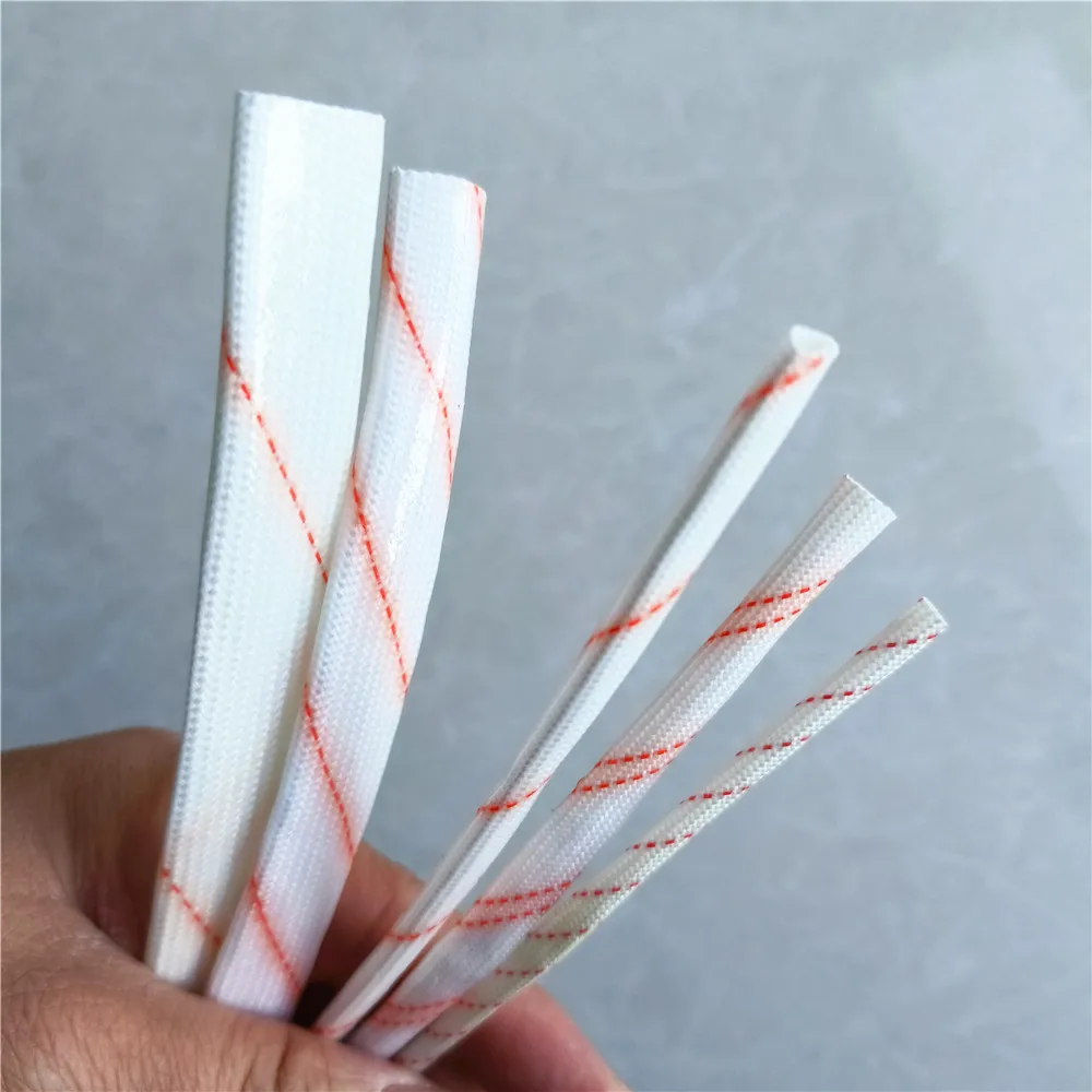 5meters 10 Sizes High Temperature Insulating Wire Tubes Yellow Wax Fiberglass Sleeving Casing Pipe Waterproof Dropshipping fiberglass sleeving pipe insulation sleeve heat shrink tubing