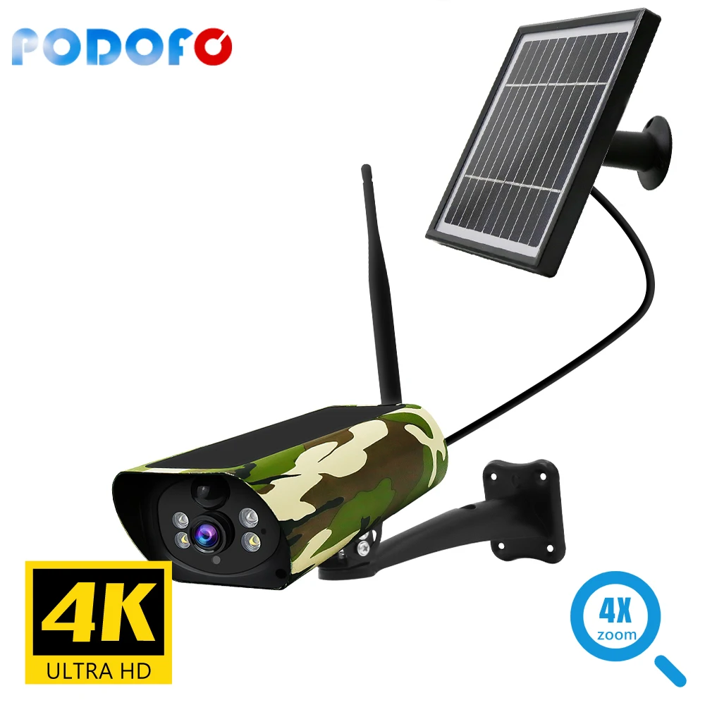 

Outdoor Solar Camera 1080P HD Home Security Protection 4G IP Solar Battery Panel Power CCTV Surveillance Bullet Two Way Audio