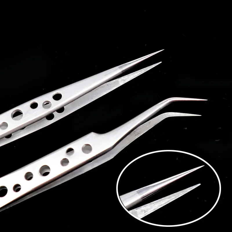 SZBFT Electronics Industrial Tweezers Anti-static Curved Straight Tip Precision Stainless Forceps Phone Repair Hand Tools Sets