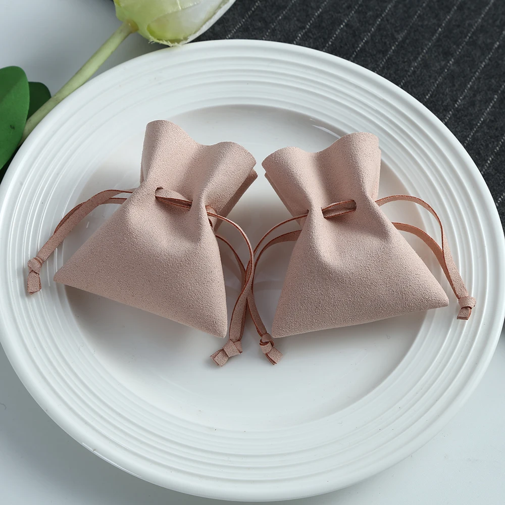 20pcs Microfiber Jewelry Drawstring Pouches Bag Small Ring Earrings Gift Bags for Christmas Party Necklace Packaging Organizer
