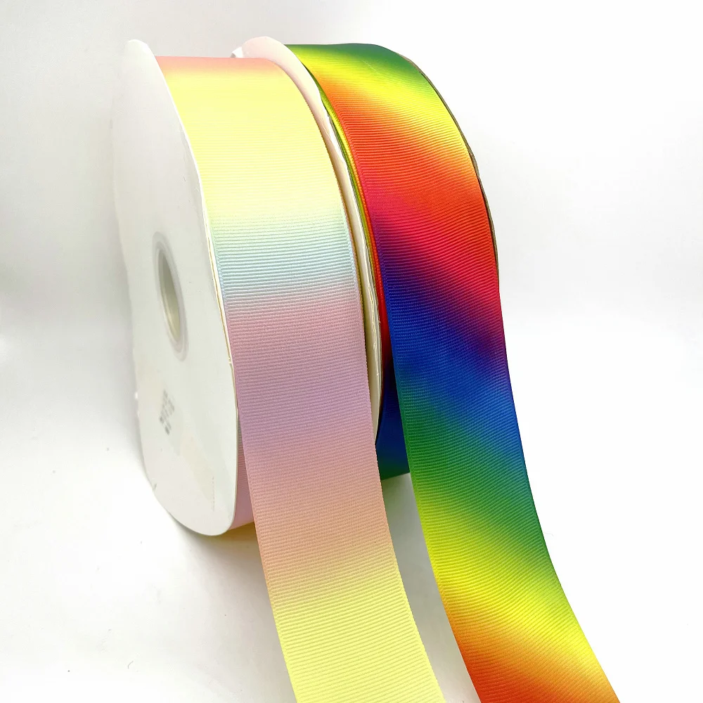 Grosgrain 레인보우 리본, 헤어 보우 선물 포장, 웨딩 장식, 바느질 원단, DIY 공예, 5 미터