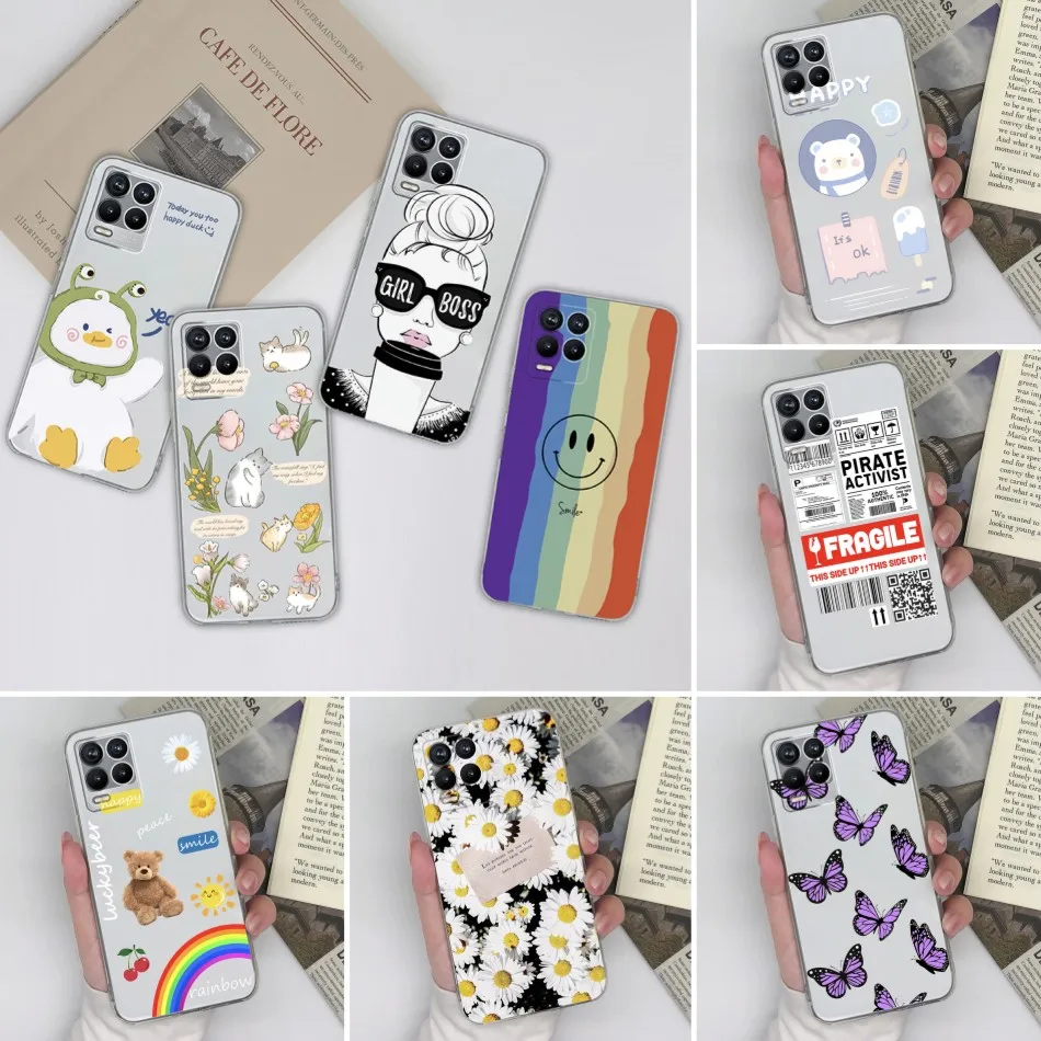 CaseForOppoRealme88Pro4GCuteDuckSiliconeClearPhone