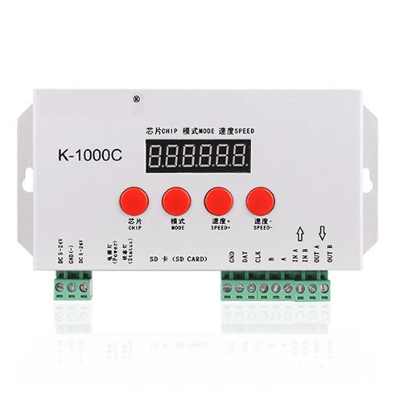 

3X K-1000C Controller K1000C WS2812B WS2811 APA102 T1000S WS2813 LED 2048 Pixel Program Controller DC5-24V