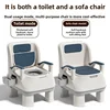 Comfortable Backrest Shower Cabin Chair Home Disabled Toilet Seats Portable Indoor Pregnant Toilet Chair for Elderly Commode 4