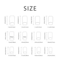 24 PCs Short French Solid Minimalist Nails with 1 Jelly Gel and 1 Nail File 4
