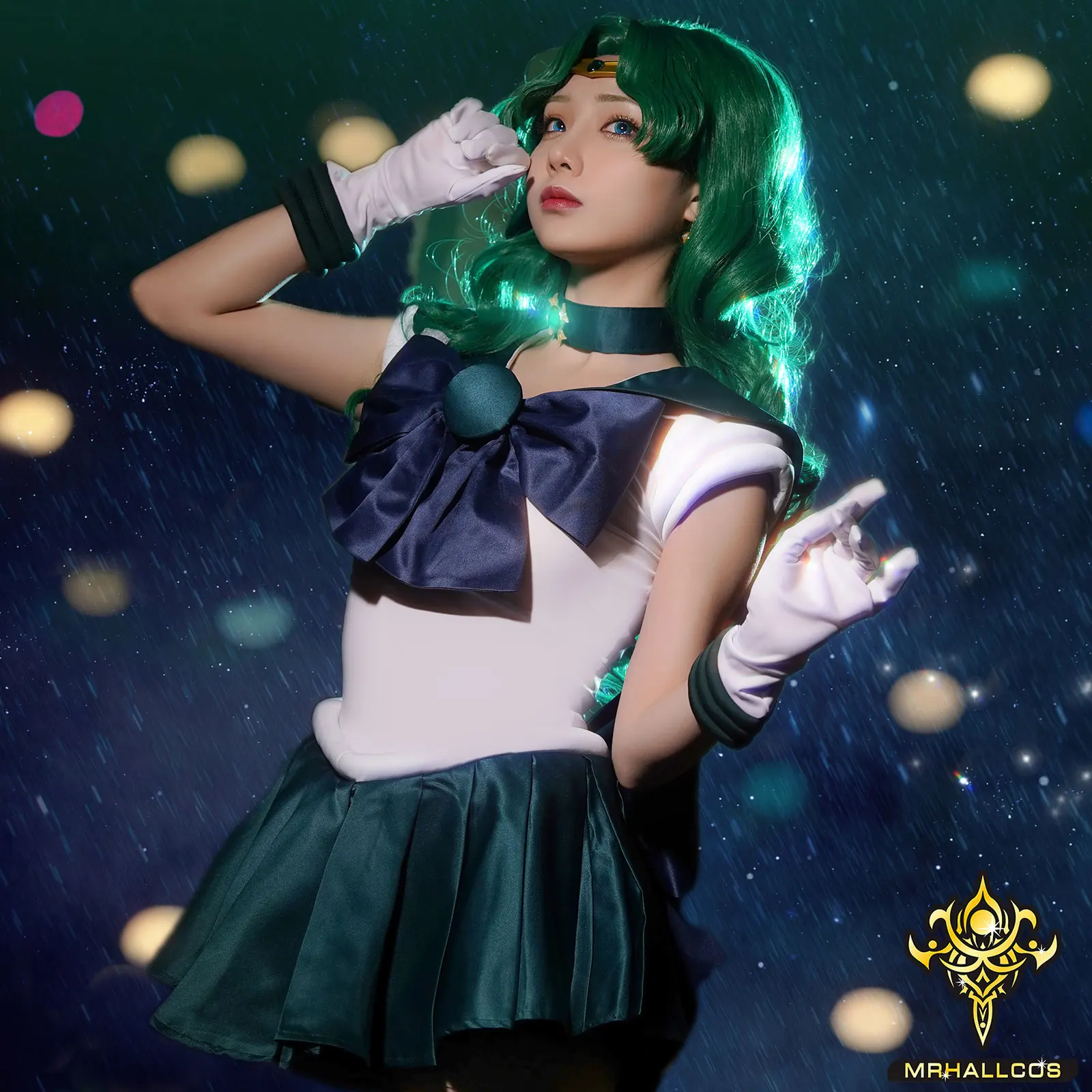 Фото Косплей Аниме MRHALLCOS Сейлор Нептун Michiru Kaiou платье с кристаллами Луна наряды костюм на Хэллоуин Искусство Дети Взрослые женщины плюс размер №5