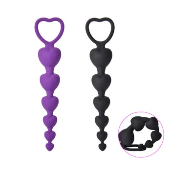 Butt Plug Love Heart Anal Plug Sex Toys For Women Vaginal Massage Female Musturbators Silicone Adult Goods Clitoral Stimulation 3