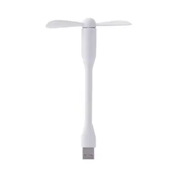 Compact Bendable USB Mini Fan with Flexible Design (White)