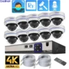 Gadinan 10CH 8MP 4K POE Dome Security Camera System IP Set 4MP Vandal-proof Home Audio CCTV Video Surveillance Protection Kit 1