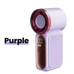 Ultra - Compact Portable Handheld Fan - 5 - Speed Adjustable, Type - C Rechargeable for Home & Office Cooling (Purple)