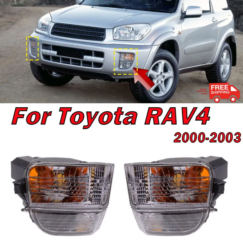 Auto Accessories For Toyota RAV4 2000-2003 Car Left Right Front Bumper Fog  Light Driving Lamp Turn Signal Foglights Assembly - AliExpress