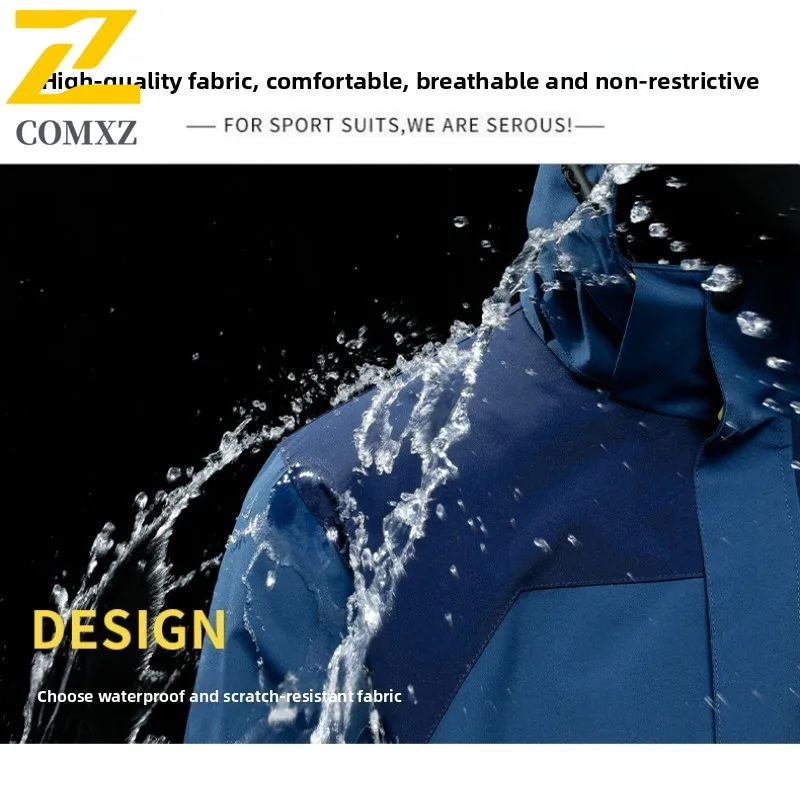COMXZ 2025 Mens MTB Cycling Jacket Fashion Sport Waterproof Windbreaker Outdoor Camping Mountaineering Rainwear Road Bike Coat