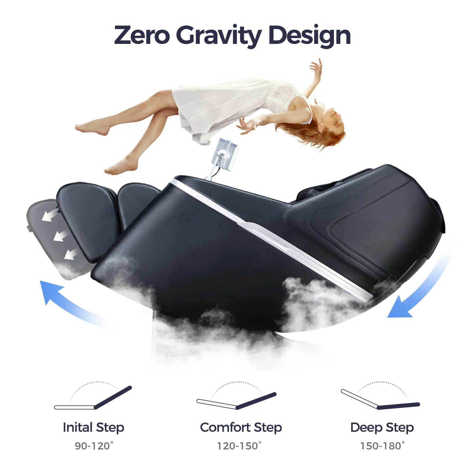 Quick delivery locally in the US, 2-year warranty, 4D Foot Roller Shiatsu Office Chair Zero Gravity full body Massage Chair 4
