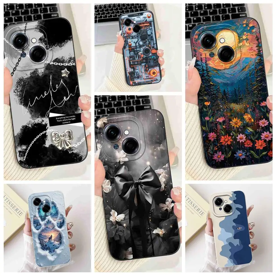 Black Butterfly Ultra-Thin Soft Silicone Case - 6.67 Back Cover