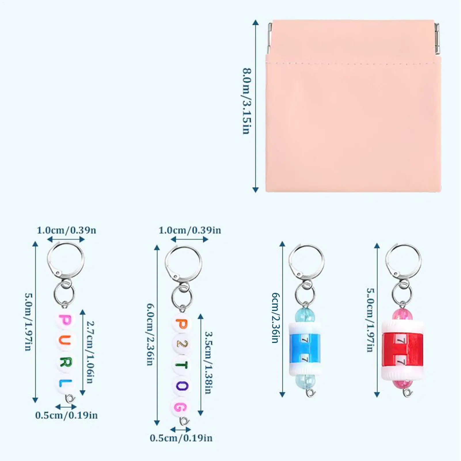 Knitting Markers Sewing Yarn Markers 12 Pieces Sewing Marking Tool For Fabric Clothing Scrapbooking Keychain Necklace Making