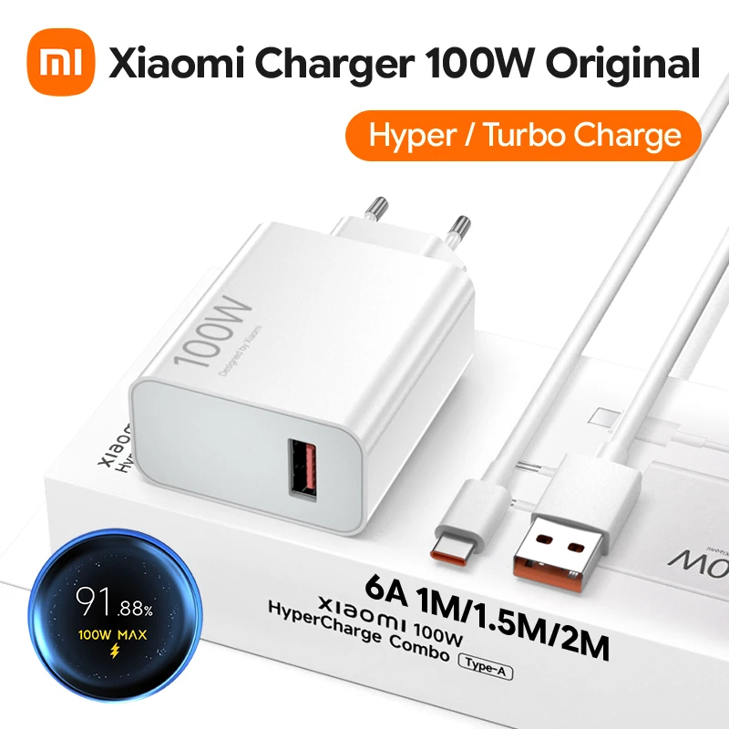 อะแดปเตอร์ชาร์จเร็ว 100W แท้ Xiaomi พร้อมสาย Type-C