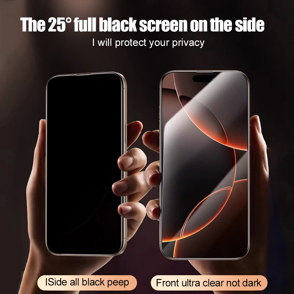 4-Pack Full Coverage Matte Privacy Screen Protector with Dust-Free Installation - Tempered Glass Film