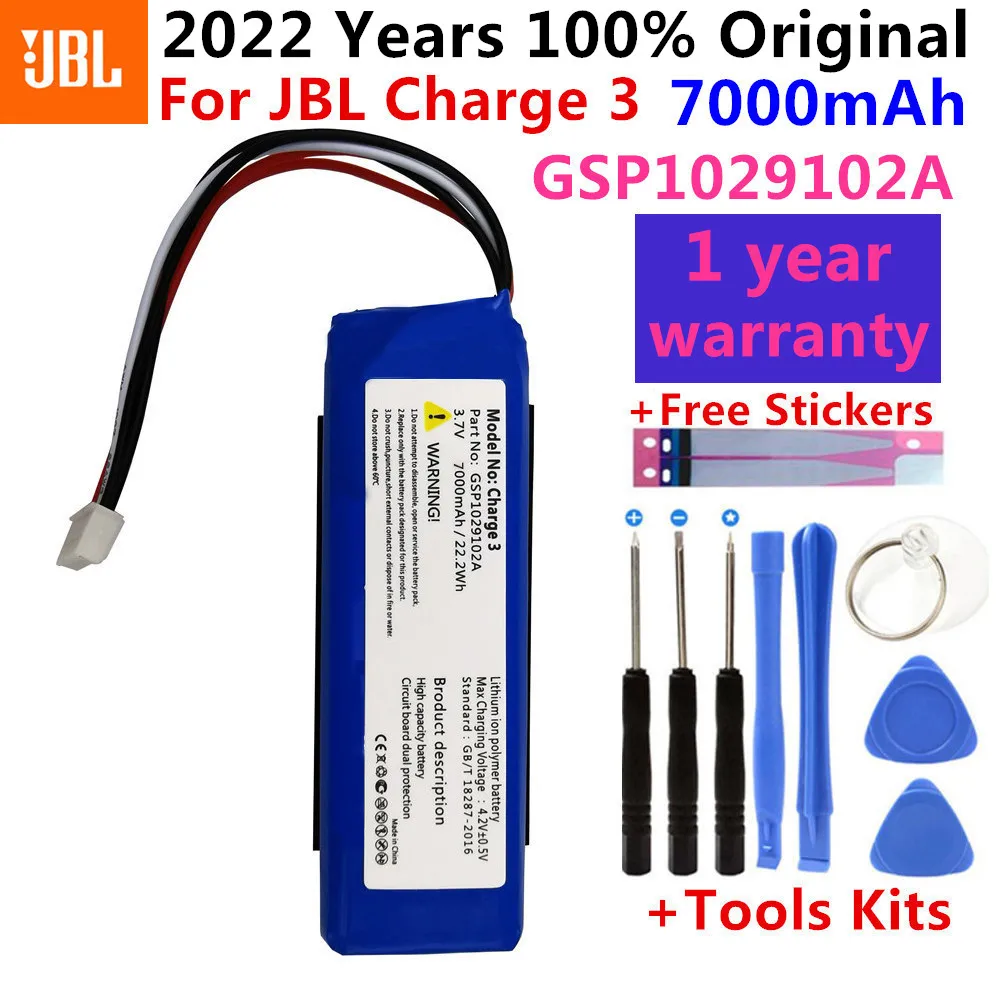 2022 100% Original Replacement Battery for JBL Charge xtreme Clip Pulse Flip 1 2 3 4 5 Boombox Plus 2016 Version Speaker Bateria100% Original Replacement Battery battery iphone Phone Batteries