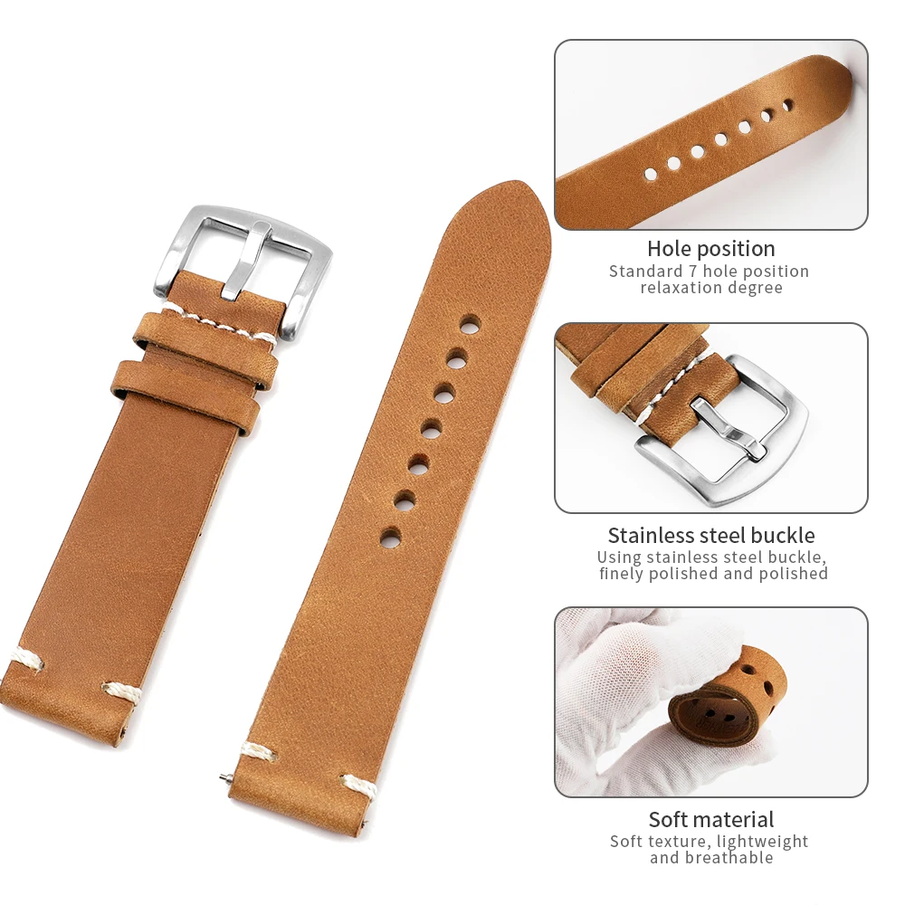 Versatile Quick Release Watch Band with Pin Buckle