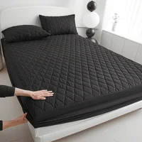⁦واقي مرتبة مبطن سميك مقاوم للماء – مطاطي لكوين وكينج ✨🛏️.⁩ - الصورة ⁦6⁩