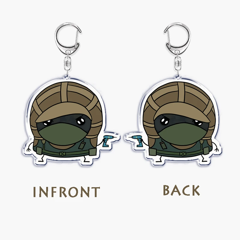 Hot Six Siege Keychain for Accessories Bag Smol Defender Operator