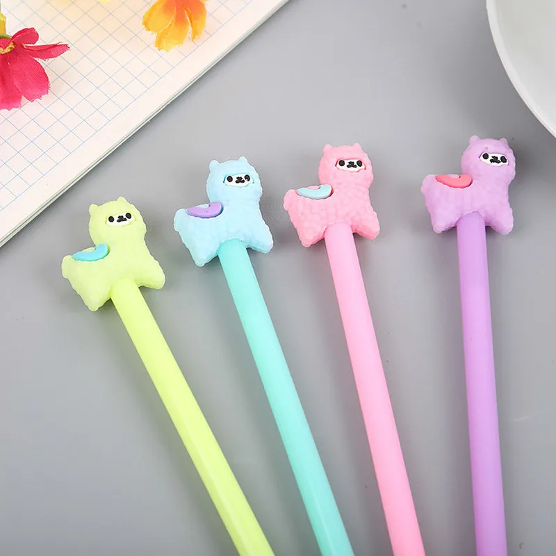 36 Pcs gel pens set Creative Pen Stationery Alpaca Neutral Cute Study Office Sign Cartoon Animal Student's Pen Office Supplies dog neon sign led for animal lover pet owner ornament gift for vet present for kids children room design dog trainer present