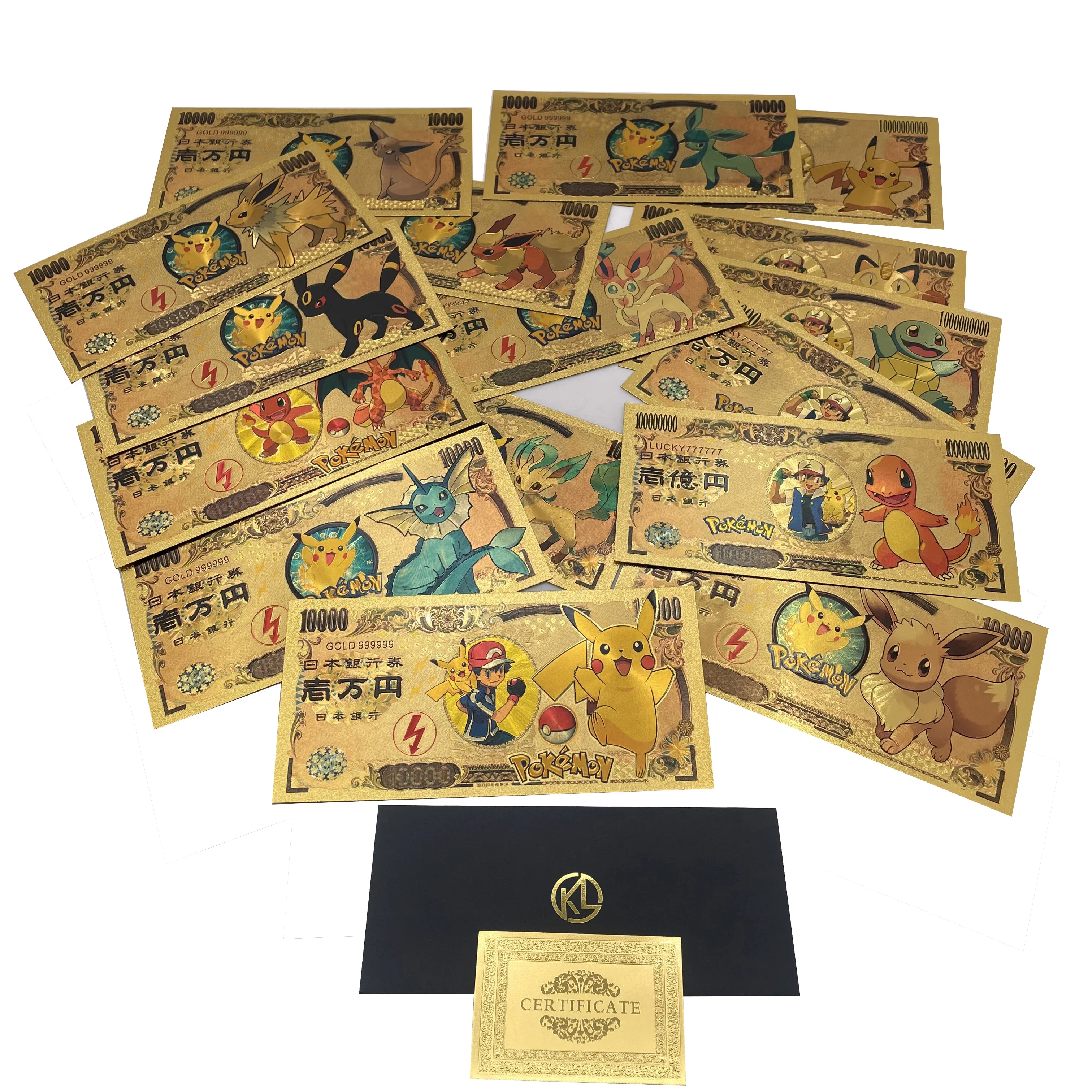 Manga3 Cute Pokect Animals Monster Popkemon Japanses Anime Gold Banknotes