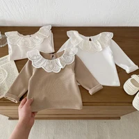 New Baby Girl Clothes Lace Collar Baby Autumn Tops Kids Pullover Infant T Shirt for Girls Clothing Toddler Blouse 0-2Y 1
