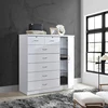 Warm White Modern Simple Design Storage Tall And Wood Chest Of Drawer With Lock 4